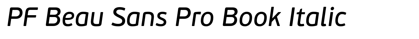 PF Beau Sans Pro Book Italic